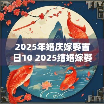 2025年婚庆嫁娶吉日10 2025结婚嫁娶吉日12月