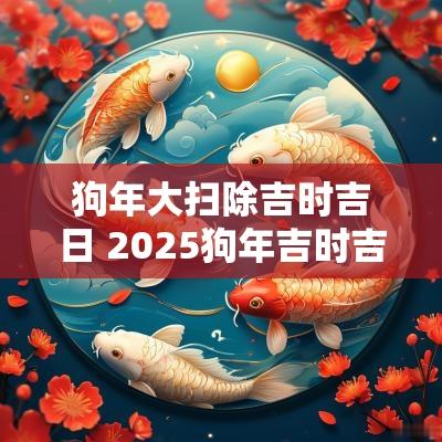 狗年大扫除吉时吉日 2025狗年吉时吉日