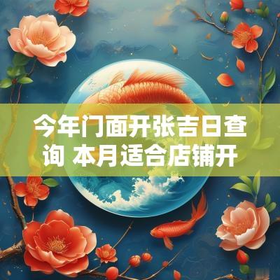 今年门面开张吉日查询 本月适合店铺开业吉日查询
