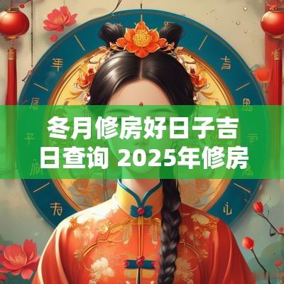 冬月修房好日子吉日查询 2025年修房请客吉日