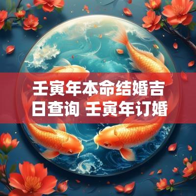 壬寅年本命结婚吉日查询 壬寅年订婚吉日查询表