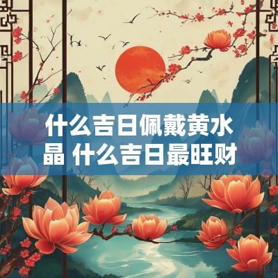 什么吉日佩戴黄水晶 什么吉日最旺财吉时