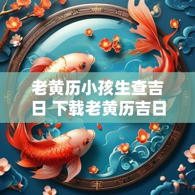 老黄历小孩生查吉日 下载老黄历吉日查询