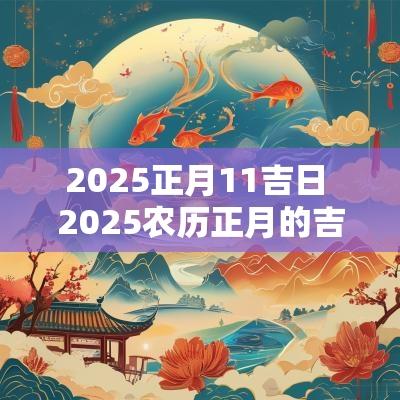 2025正月11吉日 2025农历正月的吉日