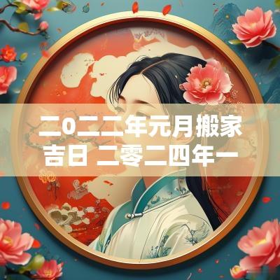二0二二年元月搬家吉日 二零二四年一月搬家吉日