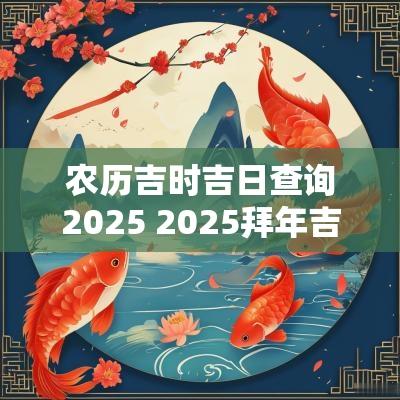 农历吉时吉日查询2025 2025拜年吉日吉时查询