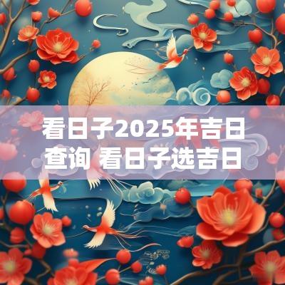 看日子2025年吉日查询 看日子选吉日2025
