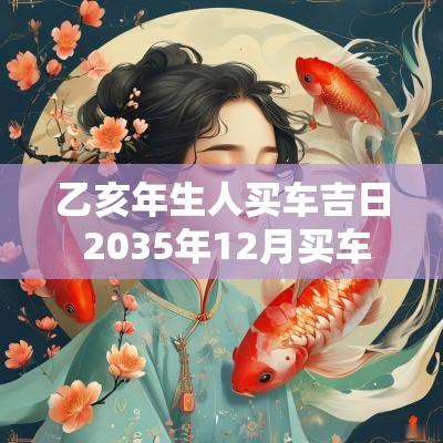 乙亥年生人买车吉日 2035年12月买车吉日