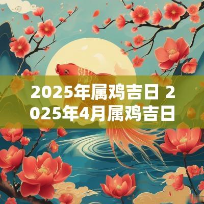 2025年属鸡吉日 2025年4月属鸡吉日