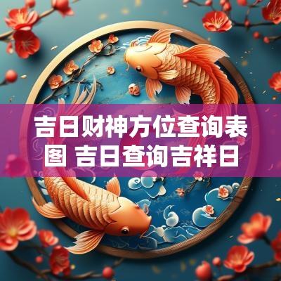 吉日财神方位查询表图 吉日查询吉祥日