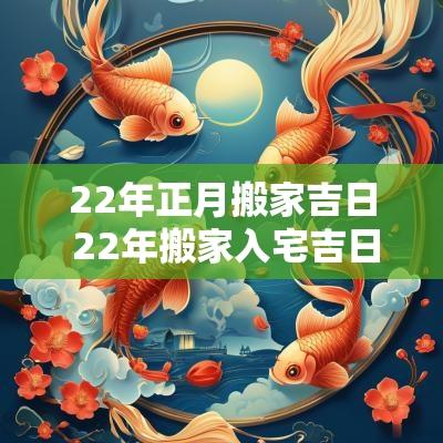 22年正月搬家吉日 22年搬家入宅吉日