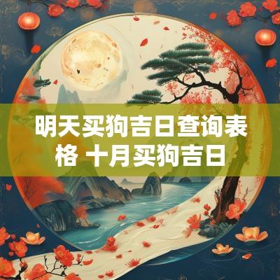 明天买狗吉日查询表格 十月买狗吉日