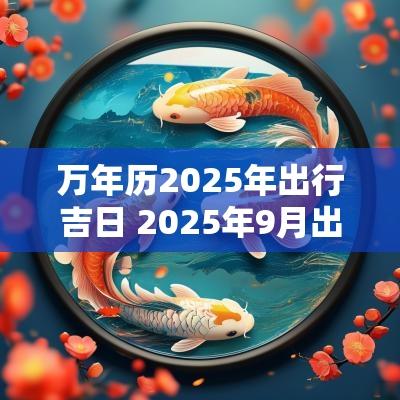 万年历2025年出行吉日 2025年9月出行吉日大全表