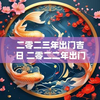 二零二三年出门吉日 二零二二年出门吉日查询