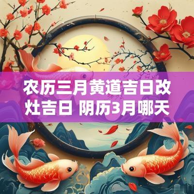 农历三月黄道吉日改灶吉日 阴历3月哪天是立灶吉日