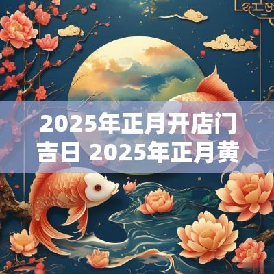 2025年正月开店门吉日 2025年正月黄道吉日店铺开门