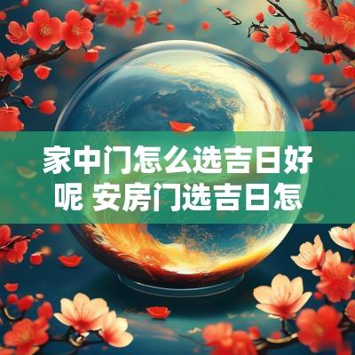 家中门怎么选吉日好呢 安房门选吉日怎么选择