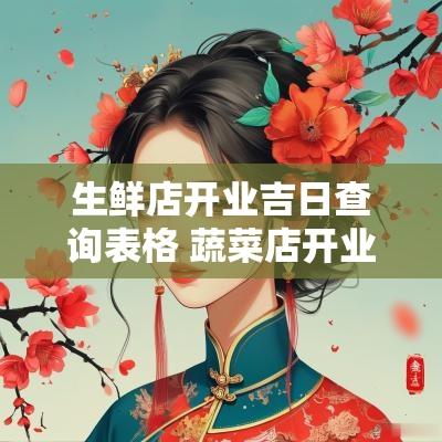 生鲜店开业吉日查询表格 蔬菜店开业吉日查询软件