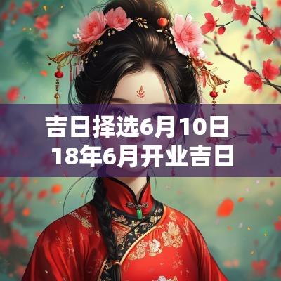 吉日择选6月10日 18年6月开业吉日