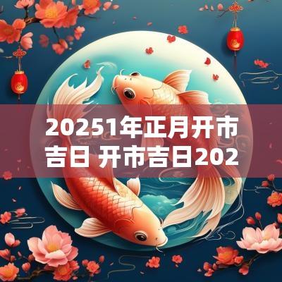 20251年正月开市吉日 开市吉日2025年1月