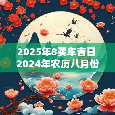 2025年8买车吉日 2025年农历八月份买车吉日