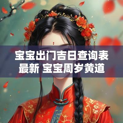 宝宝出门吉日查询表最新 宝宝周岁黄道吉日