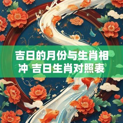 吉日的月份与生肖相冲 吉日生肖对照表