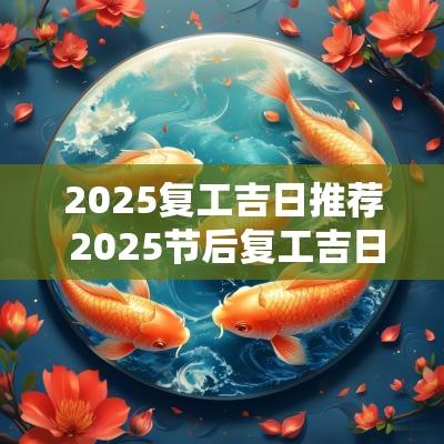 2025复工吉日推荐 2025节后复工吉日