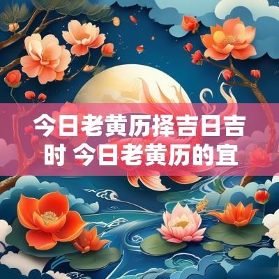 今日老黄历择吉日吉时 今日老黄历的宜忌和吉时