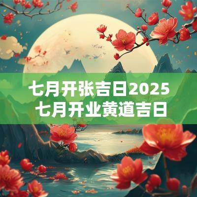 七月开张吉日2025 七月开业黄道吉日查询2025年