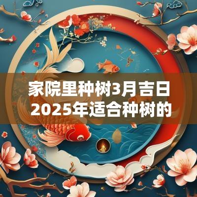 家院里种树3月吉日 2025年适合种树的吉日
