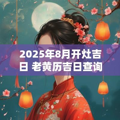 2025年8月开灶吉日 老黄历吉日查询2025年8月搬家