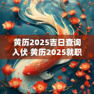黄历2025吉日查询入伏 黄历2025就职吉日查询