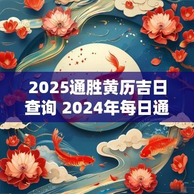 2025通胜黄历吉日查询 2025年每日通胜吉日查询