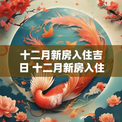 十二月新房入住吉日 十二月新房入住最好吉日
