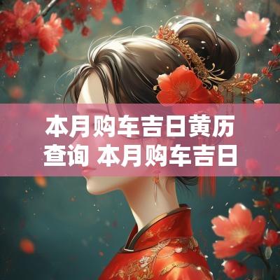 本月购车吉日黄历查询 本月购车吉日黄历查询最新