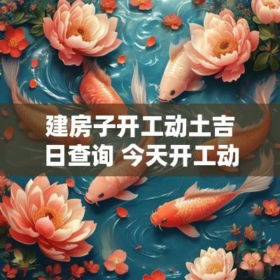 建房子开工动土吉日查询 今天开工动土是吉日吗