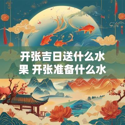 开张吉日送什么水果 开张准备什么水果寓意好