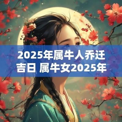 2025年属牛人乔迁吉日 属牛女2025年冬月结婚吉日