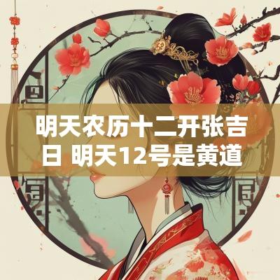 明天农历十二开张吉日 明天12号是黄道吉日吗