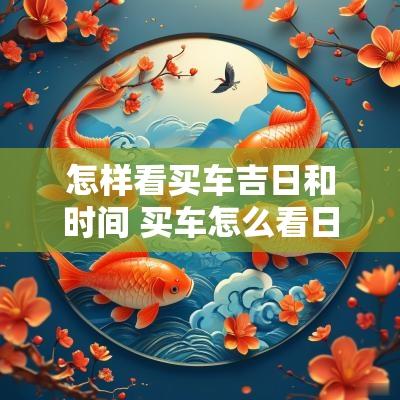 怎样看买车吉日和时间 买车怎么看日子时辰