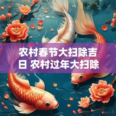 农村春节大扫除吉日 农村过年大扫除