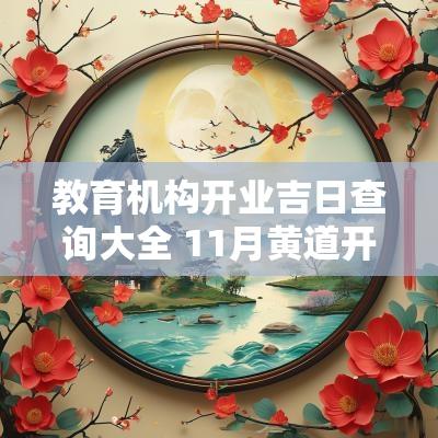 教育机构开业吉日查询大全 11月黄道开业吉日一览表