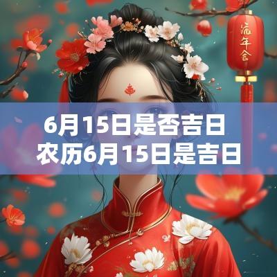 6月15日是否吉日 农历6月15日是吉日吗