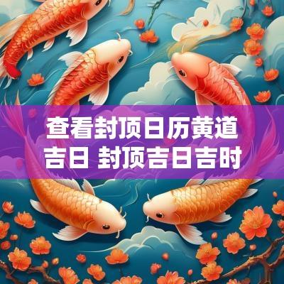 查看封顶日历黄道吉日 封顶吉日吉时查询2025年