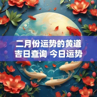 二月份运势的黄道吉日查询 今日运势与黄道吉日