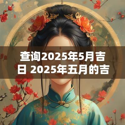查询2025年5月吉日 2025年五月的吉日查询