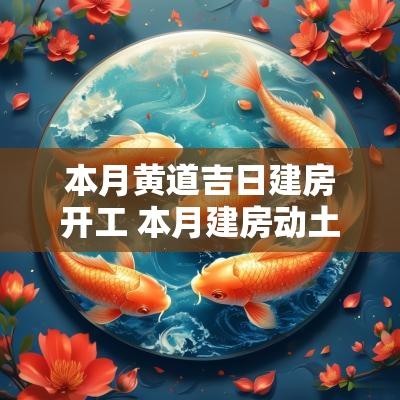 本月黄道吉日建房开工 本月建房动土黄道吉日