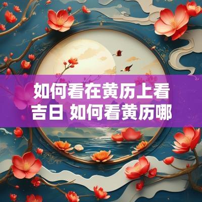 如何看在黄历上看吉日 如何看黄历哪天是好日子