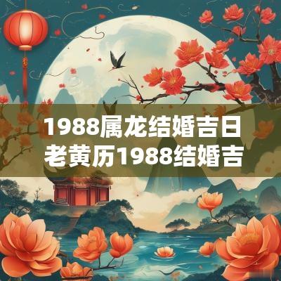1988属龙结婚吉日 老黄历1988结婚吉日